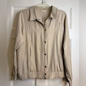 Kori America Peach Skin Snap Front Jacket